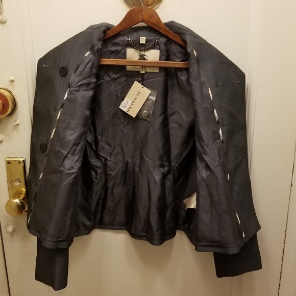 SOLD !!!!!!! Burberry London Steel Gray Jacket NWT - Picture 3 of 8